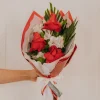 Ramalhete de 3 Rosas e Astromélias